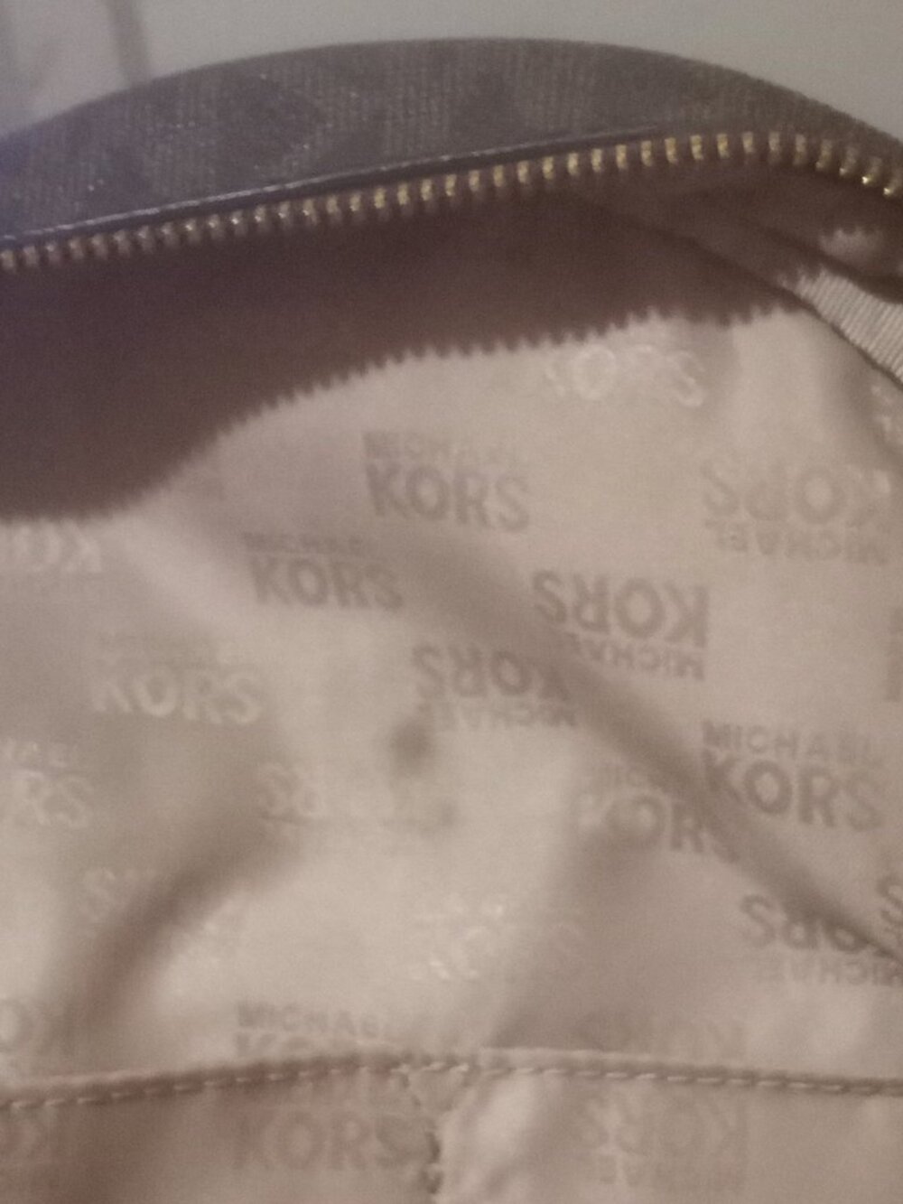 MICHAEL KORS Abbey Brown Pebbled Leather Gold Tone Studs Backpack - Picture 13 of 15